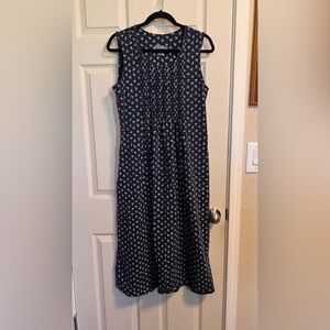 The Vermont Store Sleeveless Navy Floral Maxi Dress